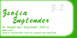 zsofia englender business card